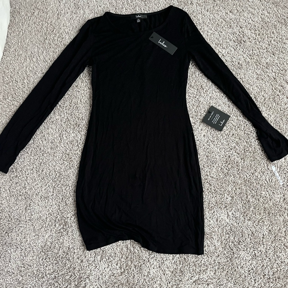lulus black long sleeve dress